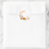 Sticker Rond Couronne orange d'automne (Sac)