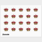 Sticker Rond Couronne pourcentage (Feuille)