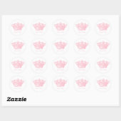 Sticker Rond Couronne rose (Feuille)