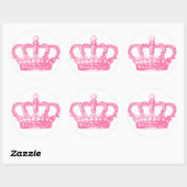 Sticker Rond Couronne rose (Feuille)