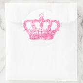 Sticker Rond Couronne rose (Sac)