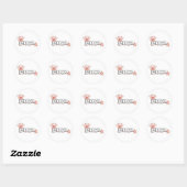 Sticker Rond Couronne rose et princesse baguette (Feuille)