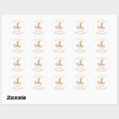 Sticker Rond Couronne rose princesse 1er anniversaire (Feuille)