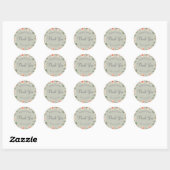 Sticker Rond Couronne rose verte et romantique (Feuille)