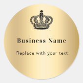 Sticker Rond Couronne royale d'or (Devant)