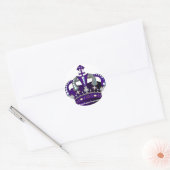 Sticker Rond Couronne royale violette (Enveloppe)