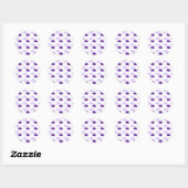 Sticker Rond Couronne Royale Violette Baby Shower Conte de Fées (Feuille)