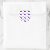 Sticker Rond Couronne Royale Violette Baby Shower Conte de Fées (Sac)
