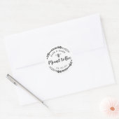 Sticker Rond Couronne Rustique Pot de Miel en Faveur de Mariage (Enveloppe)