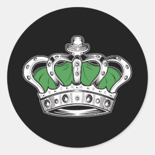 Sticker Rond Couronne - Vert