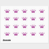 Sticker Rond couronne violette (Feuille)