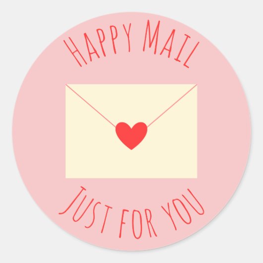 STICKER ROND COURRIEL HEUREUX JUSTE POUR VOUS (Devant)