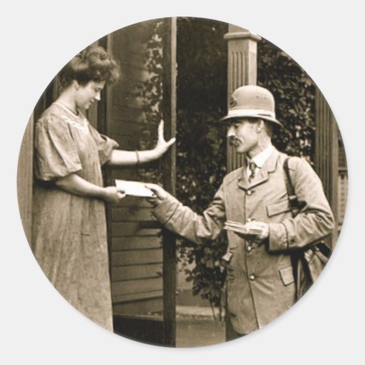 Sticker Rond Courrier 1908 (Devant)