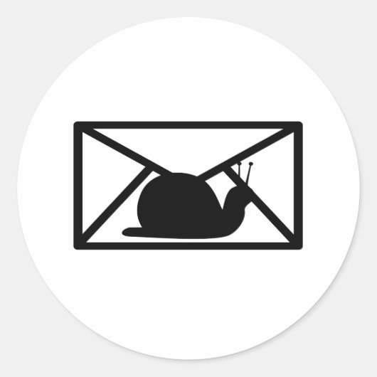 Sticker Rond courrier d'escargot (Devant)