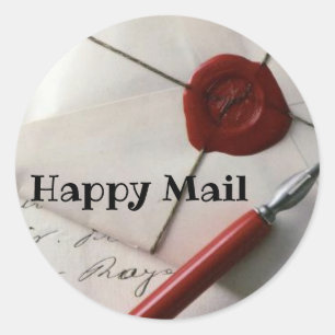 Sticker Rond Courrier heureux