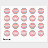 Sticker Rond Courrier heureux (Feuille)
