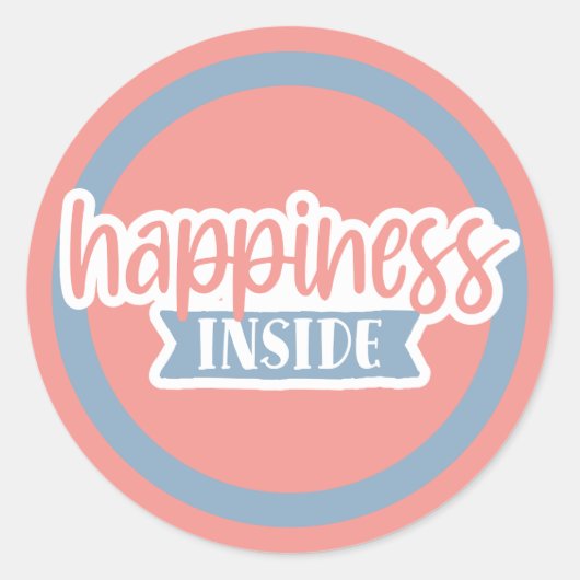 Sticker Rond Courrier heureux (Devant)