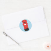 Sticker Rond Courrier heureux - Boîte postale Kawaii (Enveloppe)