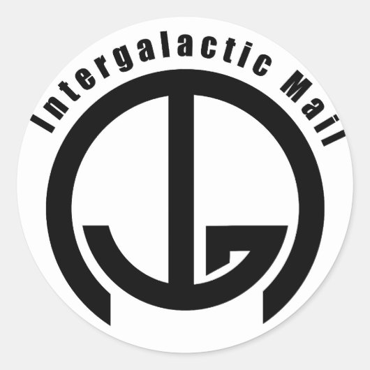 Sticker Rond Courrier intergalactique (IGM) - mots (Devant)