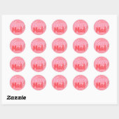 Sticker Rond Courrier Joyeux (Feuille)