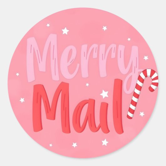 Sticker Rond Courrier Joyeux (Devant)