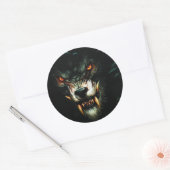 Sticker Rond courroux loup :) (Enveloppe)