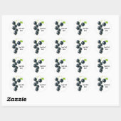 Sticker Rond Cours noirs (Feuille)