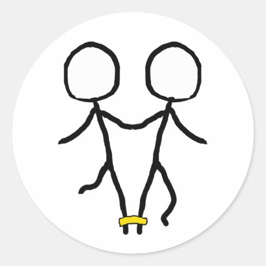 Sticker Rond Course à trois pattes (Devant)