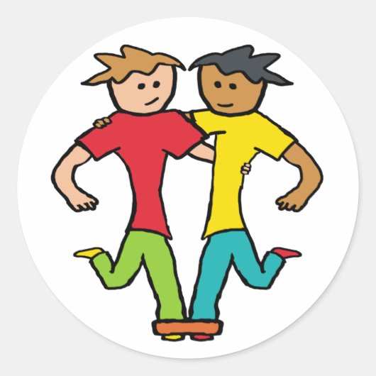 Sticker Rond Course à trois pattes (Devant)