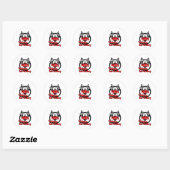 Sticker Rond Course automobile 4e anniversaire (Feuille)