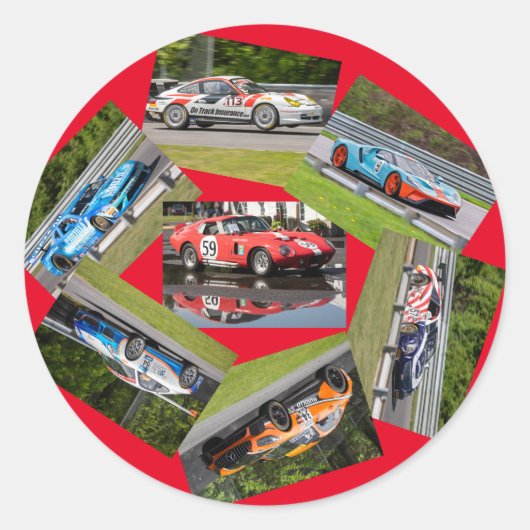 Sticker Rond Course automobile sportive (Devant)