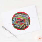 Sticker Rond Course automobile sportive (Enveloppe)