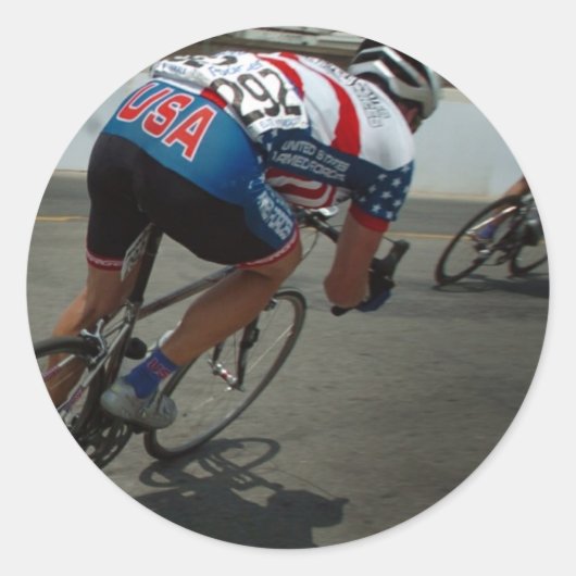 Sticker Rond Course cycliste (Devant)