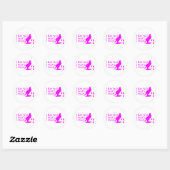 STICKER ROND COURSE DE BARREL DE FILLE (Feuille)