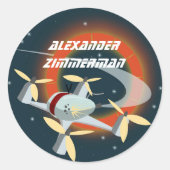 Sticker Rond Course de drones (Devant)