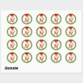 Sticker Rond Course de la Mme Santa Racing (Feuille)
