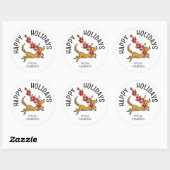 Sticker Rond Course de Noël de Max le Grinch (Feuille)