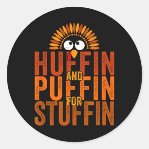 Sticker Rond Course de Thanksgiving - Trot de la dinde - Huffin