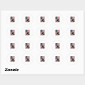 Sticker Rond Course de tonneaux Drapeau américain Design vector (Feuille)