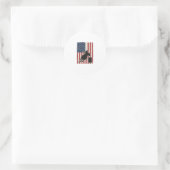 Sticker Rond Course de tonneaux Drapeau américain Design vector (Sac)