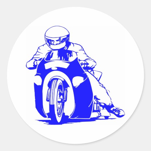 Sticker Rond Course de traîneau moto (Devant)