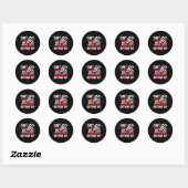 Sticker Rond Course de voitures de course 6e anniversaire ne pe (Feuille)