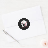 Sticker Rond Course Drôle de Catcher Bysebyll Lance Softbyll S (Enveloppe)