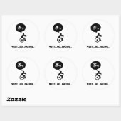 Sticker Rond Course en fauteuil roulant (Feuille)