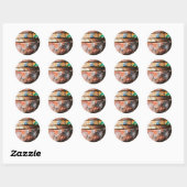 Sticker Rond course métallique mixte pour gâteau (Feuille)