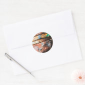 Sticker Rond course métallique mixte pour gâteau (Enveloppe)