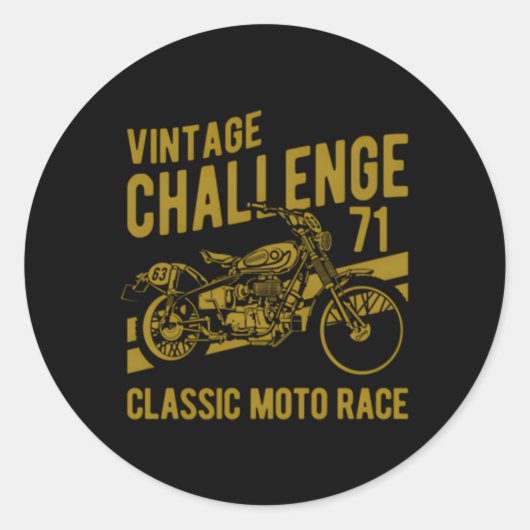 Sticker Rond Course moto Challenge (Devant)
