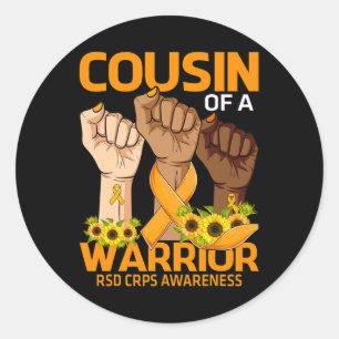 Sticker Rond Cousin à la main d'un guerrier RSD RCPS sensibilis
