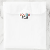 Sticker Rond Cousin Crew Matching Cousins Cute Cadeau (Sac)