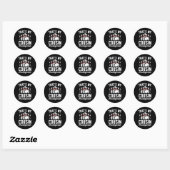 Sticker Rond Cousin De Bowling De Bowler Bowling Cousin - Noir (Feuille)